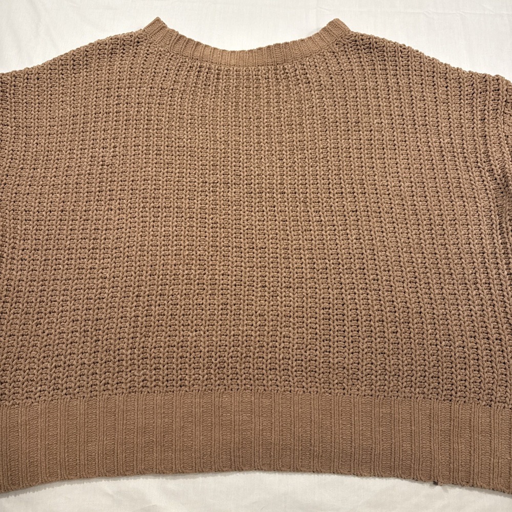 Sweater WOMENS MEDIUM  Chunky Knit Oversized ‎ Brown Pull-over AMERICAN EAGL